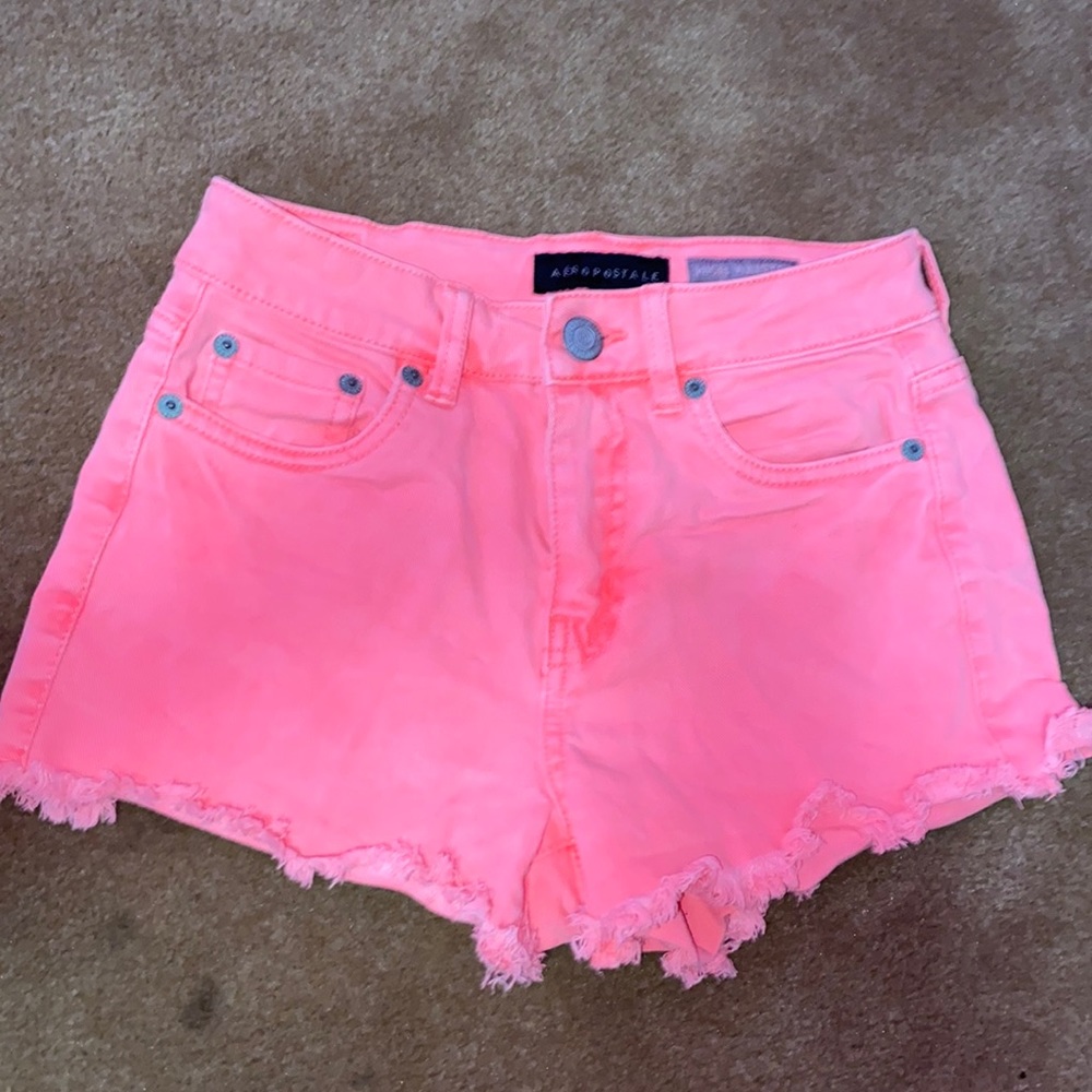 pink jean shorts aéropostale 00